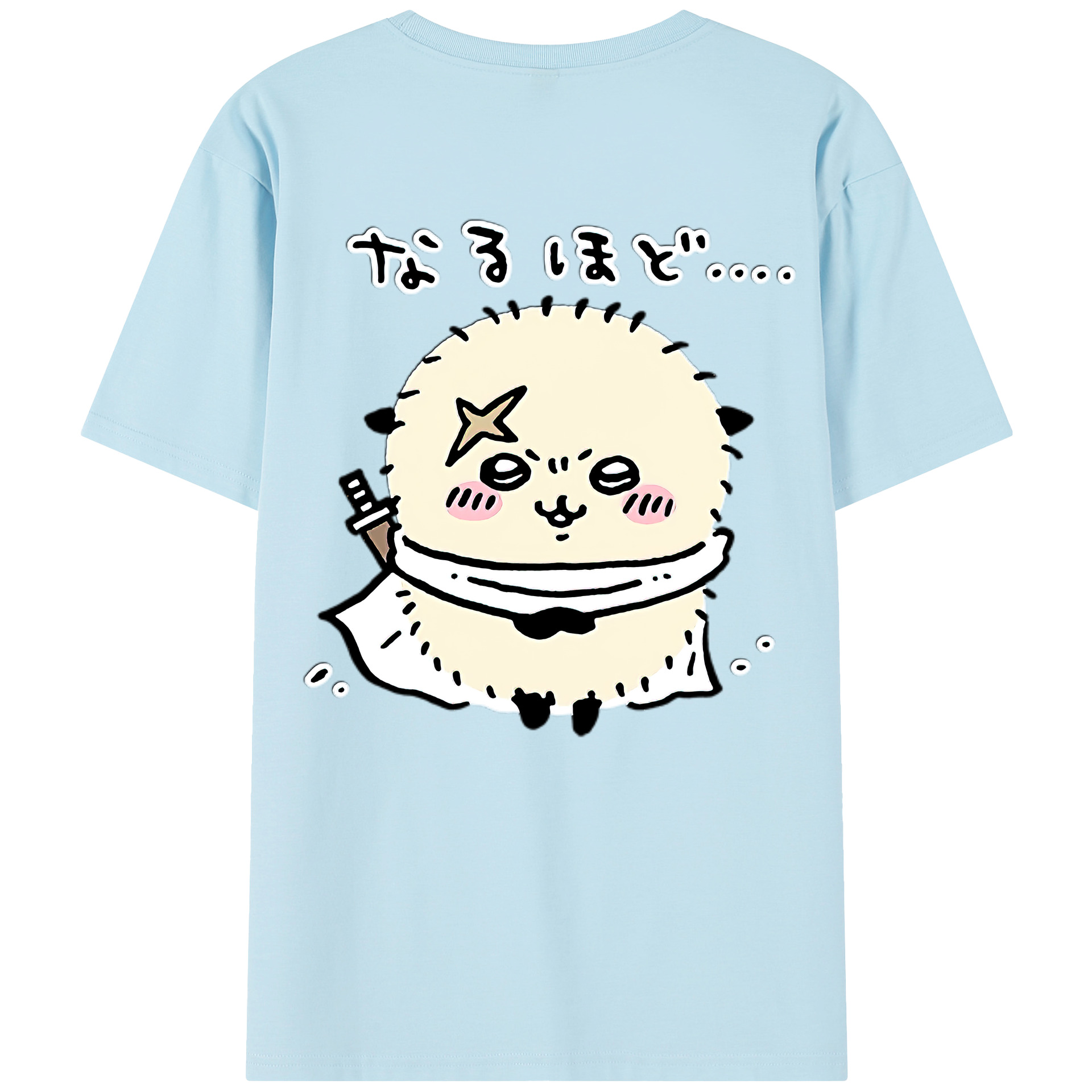 （画像用） ちいかわ ラッコ Chii-kawa Sea otter 綿100％半袖Tシャツ（背面プリント）